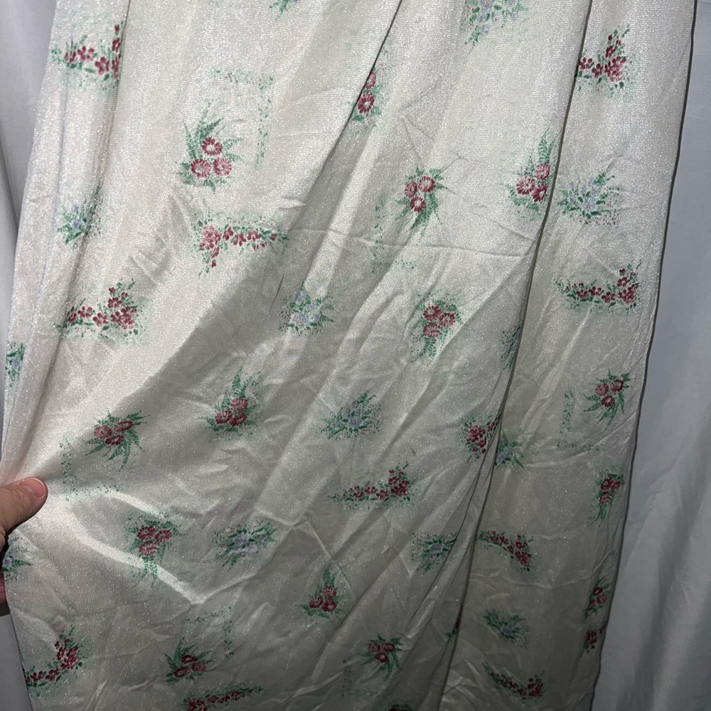 Vintage Sears Cream Floral Nightgown medium - Picture 4 of 6